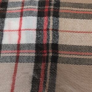 Plaid Scarf in Tan, Black, and Red Giving Burberry Vibes!